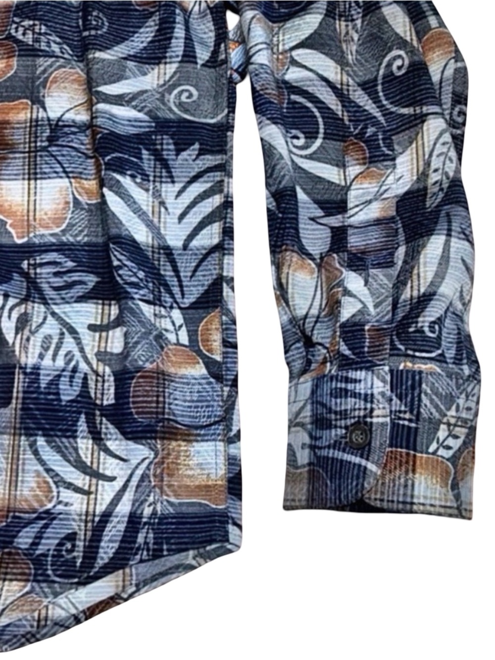 Zanella Men’s Button Down Shirt | Blue | Abstract Luxury | Large | Made in Italy - Picture 11 of 15